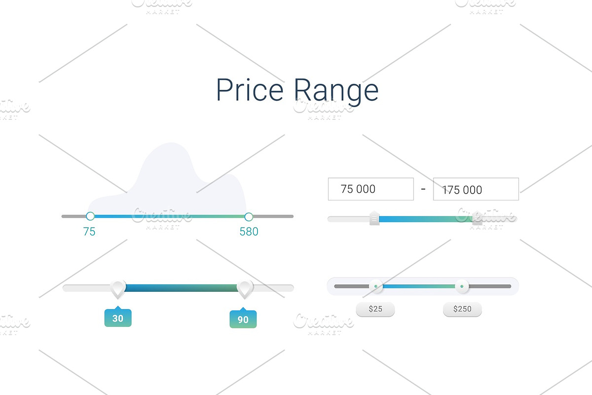 price range filter, an Object Graphic by vectorprro