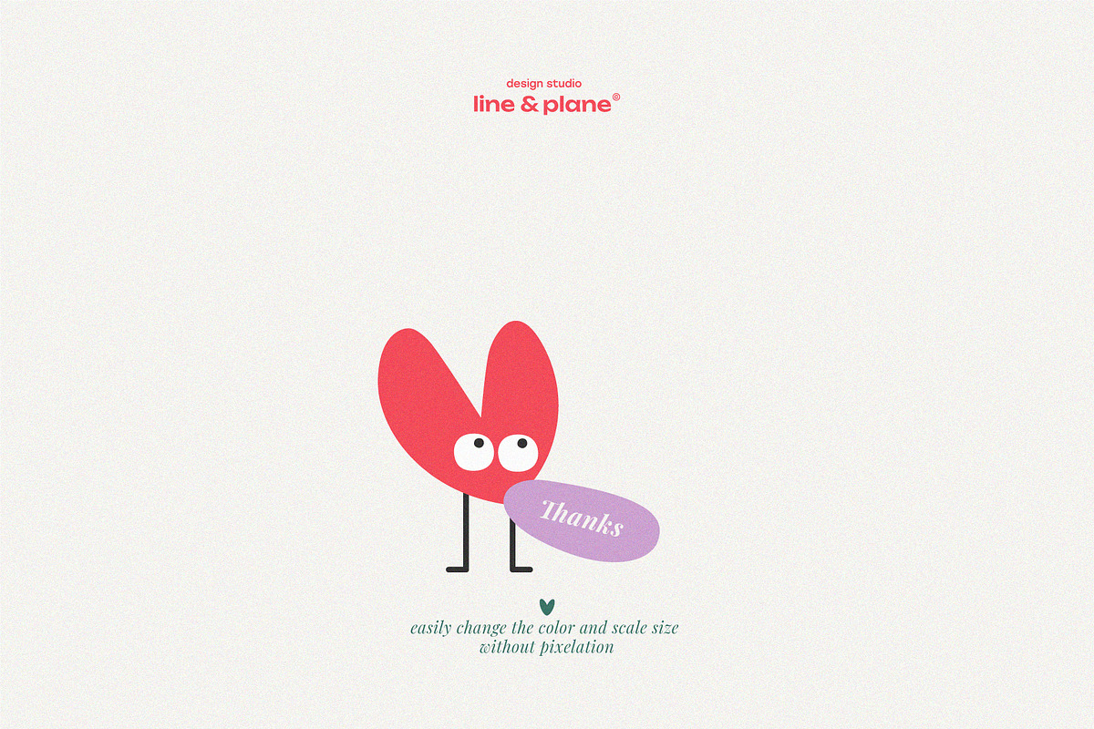 Shape Set - Cute Emotion 80 pieces, an Object Graphic by line & plane (Photo 6 of 6)