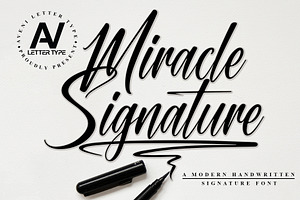 Miracle Signature | Handwritten Font