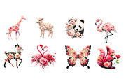 Valentine's Day Animal with Rose, an Illustration by Designworld (Thumbnail 5 of 5)