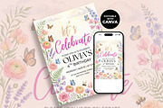 Wildflower Birthday Invitation, an Invitation Template by M9 Design (Thumbnail 2 of 4)