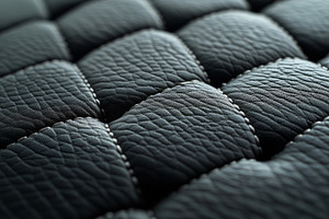 Close-up of textured black leather with intricate woven patterns and subtle sti, a Background Photo by ImageMir