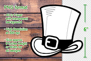 St. Patrick Black & White Clipart, a Seasonal Illustration by V Design Creator (Thumbnail 7 of 8)