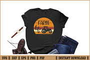 Retro Vintage Farm Life Tractor SVG, a Work Illustration by Handy Arts Studio (Thumbnail 2 of 3)