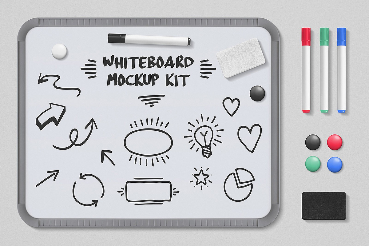 Whiteboard Mockup Kit, a Product Mockup by Medialoot (Photo 3 of 4)