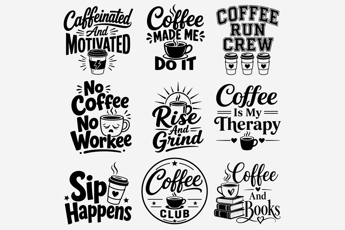 Coffee Bundle PNG | Coffee Quotes, an Object Illustration by Tanya Kart (Photo 7 of 9)