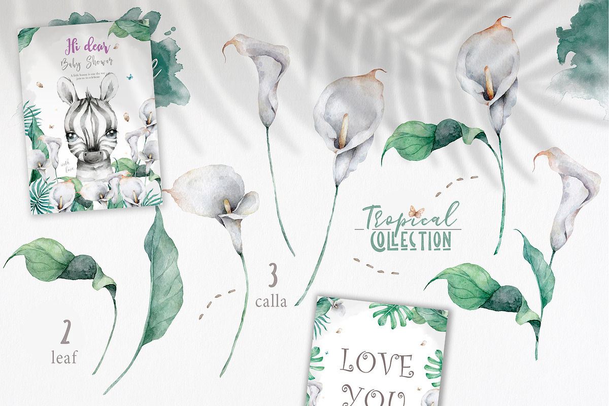 Cute Zebras Watercolor Jungle, an Animal Illustration by Ann Art Houze (Photo 8 of 13)