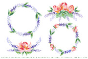 Lavender & Peonies vintage flowers, a Decorative Illustration by swiejko (Thumbnail 3 of 3)