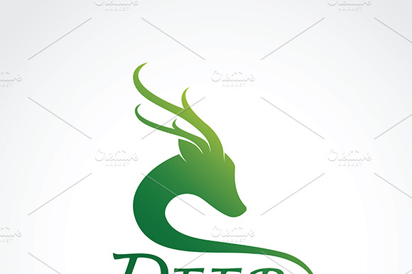 Vector Image Of An Deer Head Design