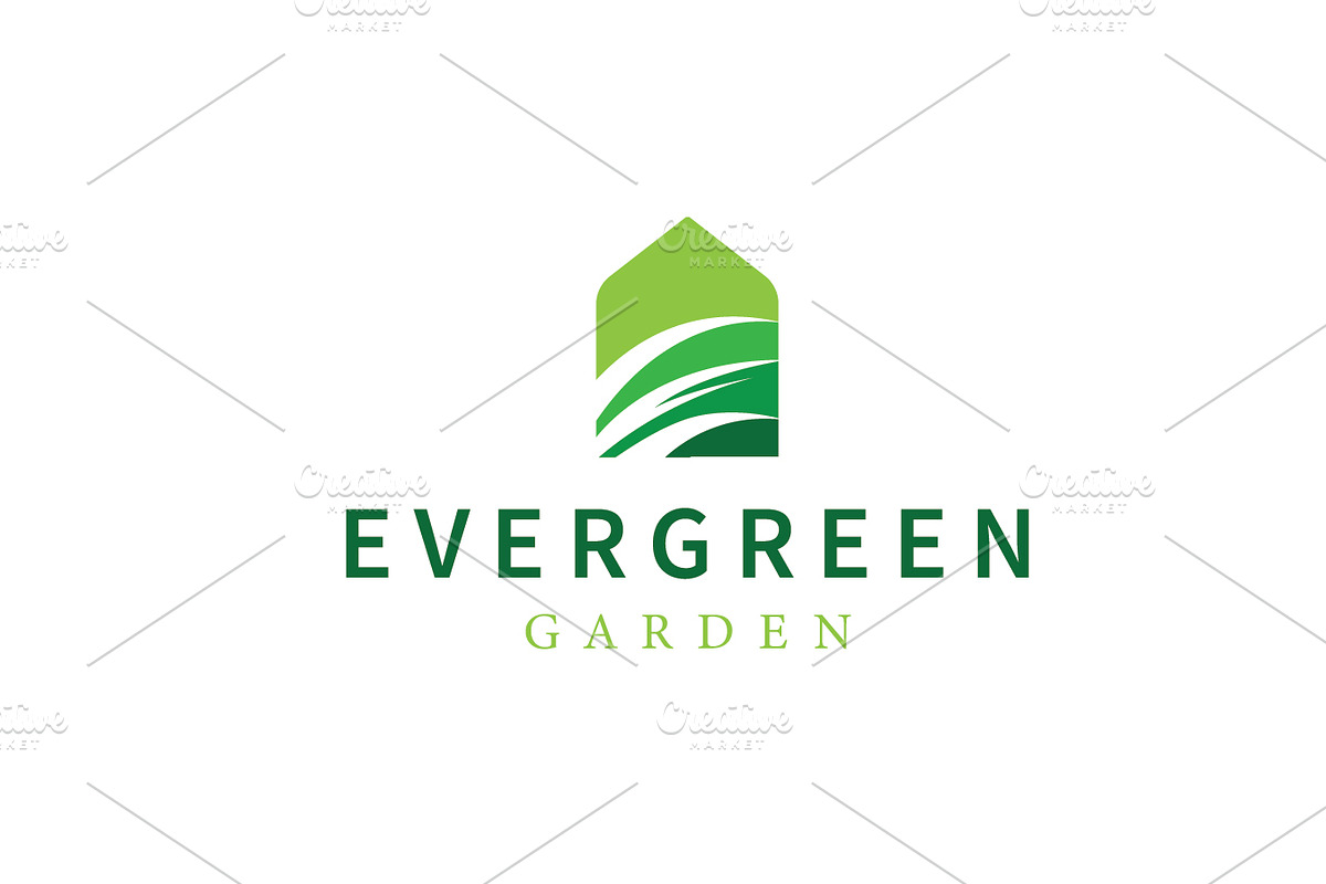 house logo with green leaf element, a Branding & Logo Template by Maylianaw28 (Photo 1 of 2)
