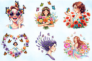 Floral Portraits with Butterflies, an Illustration by Craft Nest (Thumbnail 3 of 9)