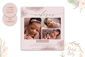 PSD Photo Session Card Template 52