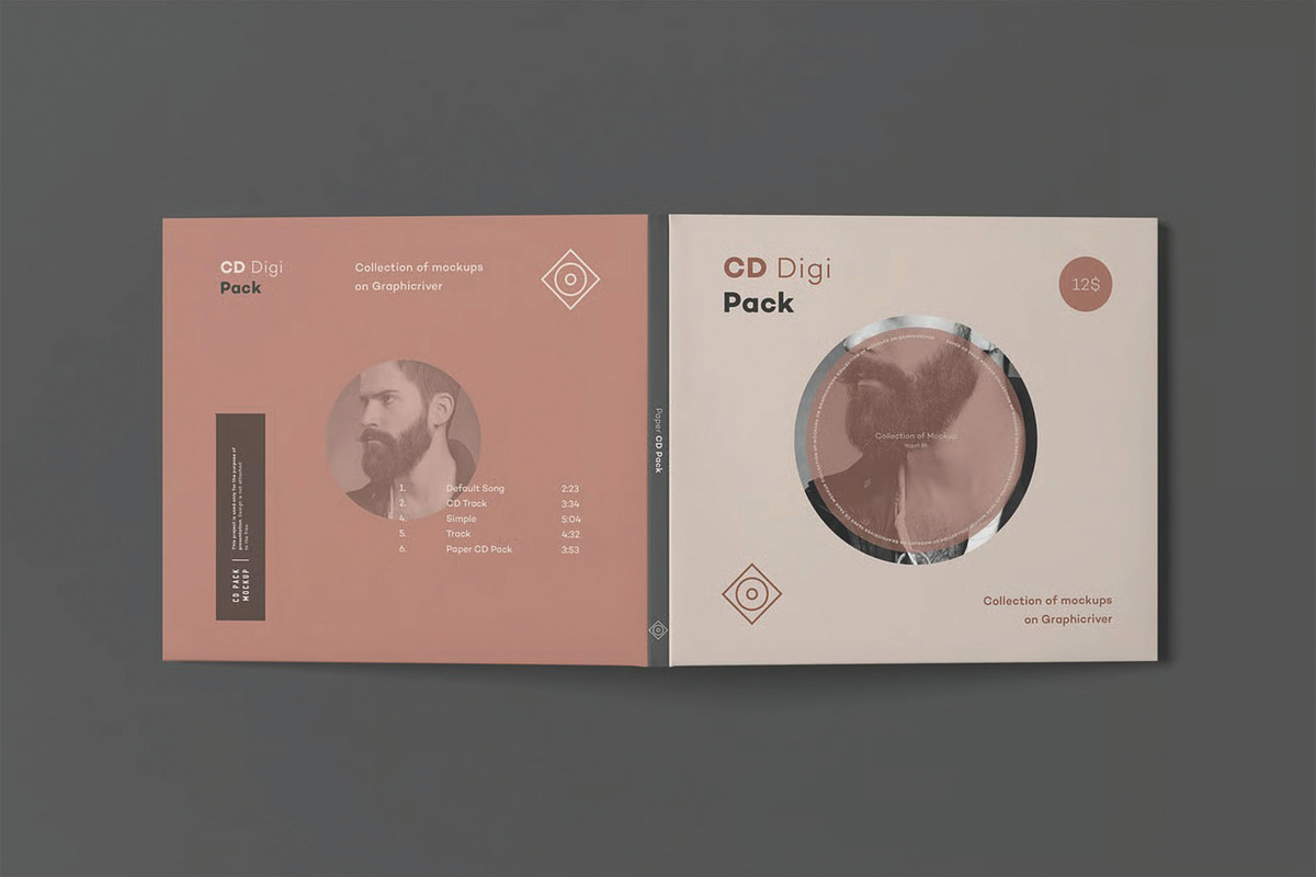 CD Digi Pack Mockup - Album Cover, an Advertising Mockup by DesignRushMarket (Photo 6 of 15)