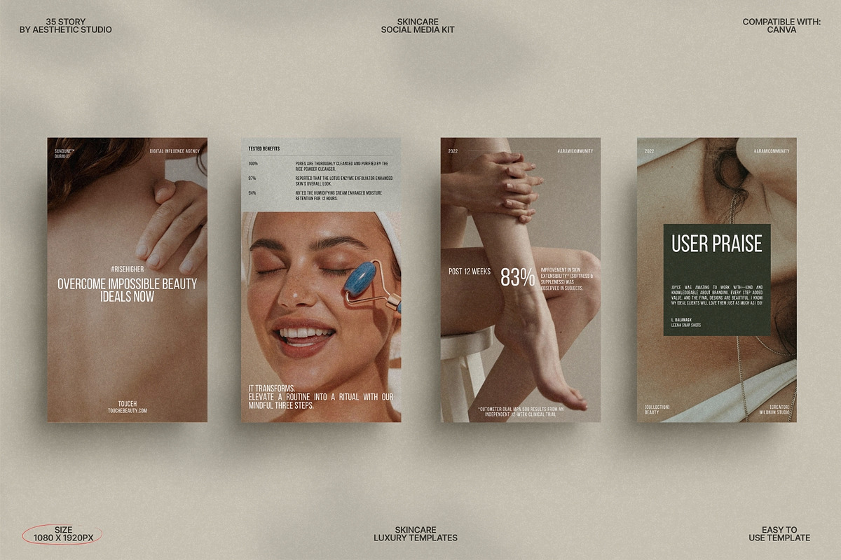 Skincare Canva Stories for Instagram preview 7