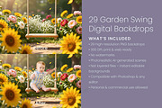 29 Garden Swing Digital Backdrops, a Background Graphic by 3Motional (Thumbnail 4 of 8)