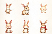 Cute Winter Rabbit Clipart, an Illustration by CrexoraLab (Thumbnail 4 of 5)