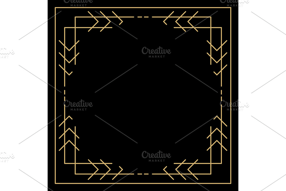 Line geometric frame., a Decorative Illustration by incomible