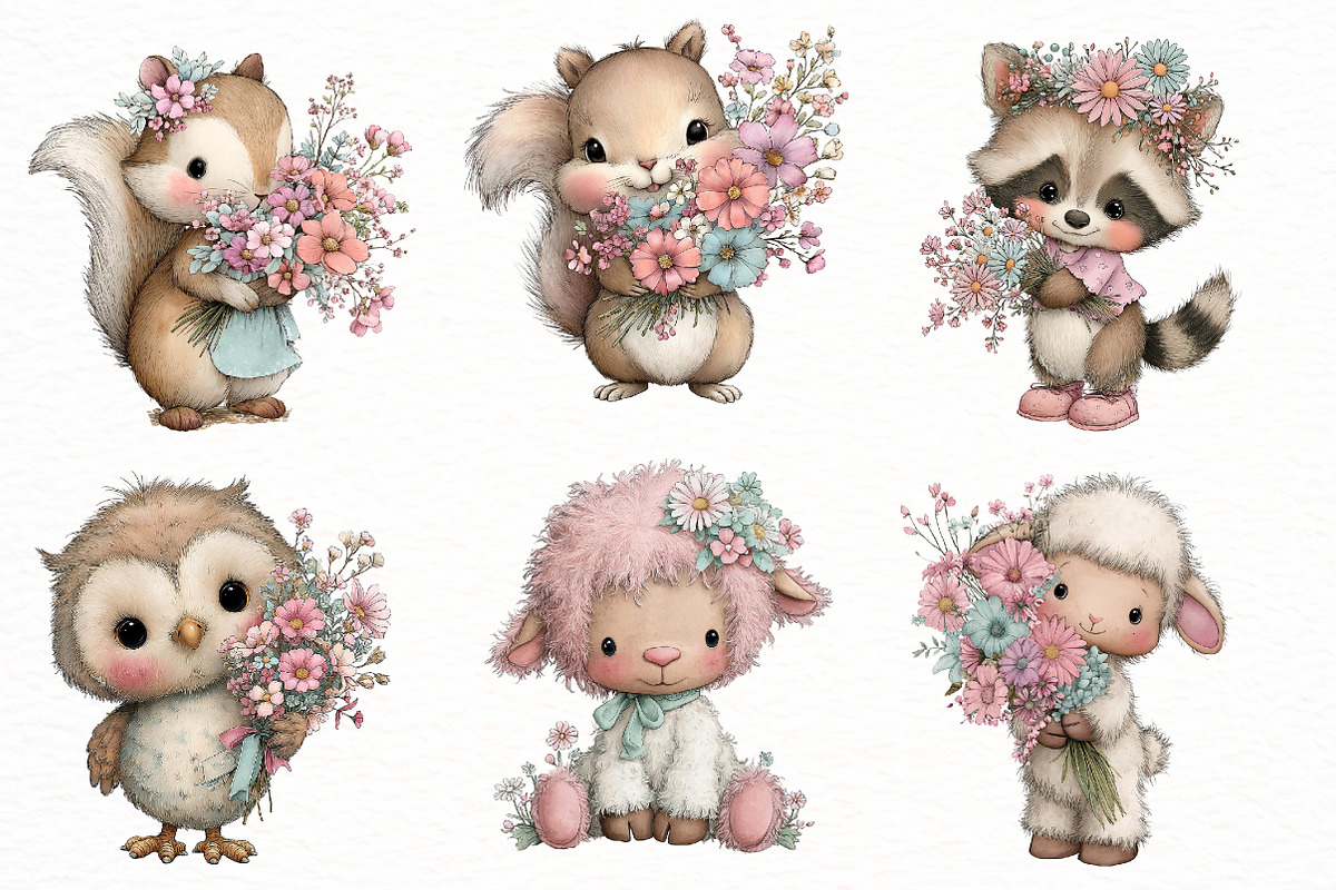 whimsical spring Animals clipart, an Illustration by Designworld (Photo 6 of 7)