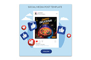 Pizza Shop Flyer Design, a Flyer Template by YUDesignStore (Thumbnail 6 of 6)