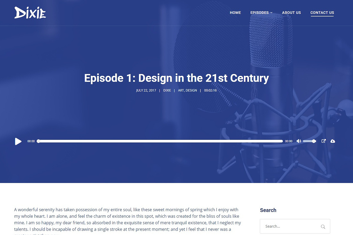 Dixie Podcast WordPress Theme, a WordPress Template by SecondLineThemes (Photo 8 of 10)