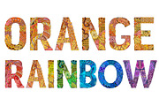 Rainbow color zentangle design words, a Background Graphic by Watercolor fantasy (Thumbnail 5 of 5)