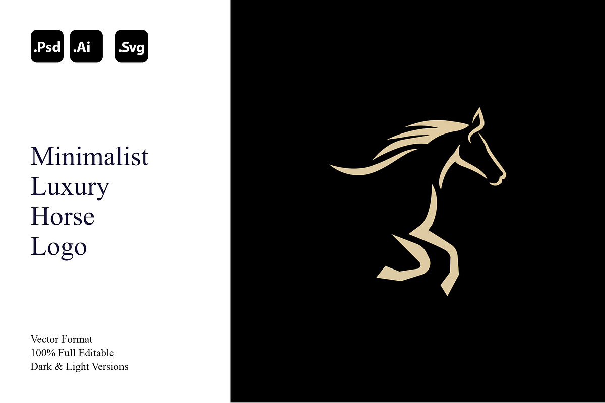 Minimalist Luxury Horse Logo, a Branding & Logo Template by Luxury Logos (Photo 1 of 4)