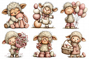 Whimsical Easter Sheep Clipart, an Illustration by Daily.Designs (Thumbnail 3 of 8)