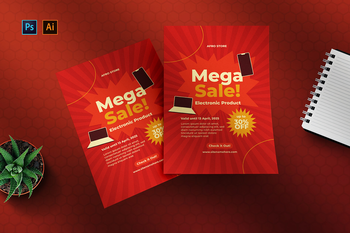Electrosale - Poster Template, a Poster Template by StreaksideStd (Photo 1 of 2)