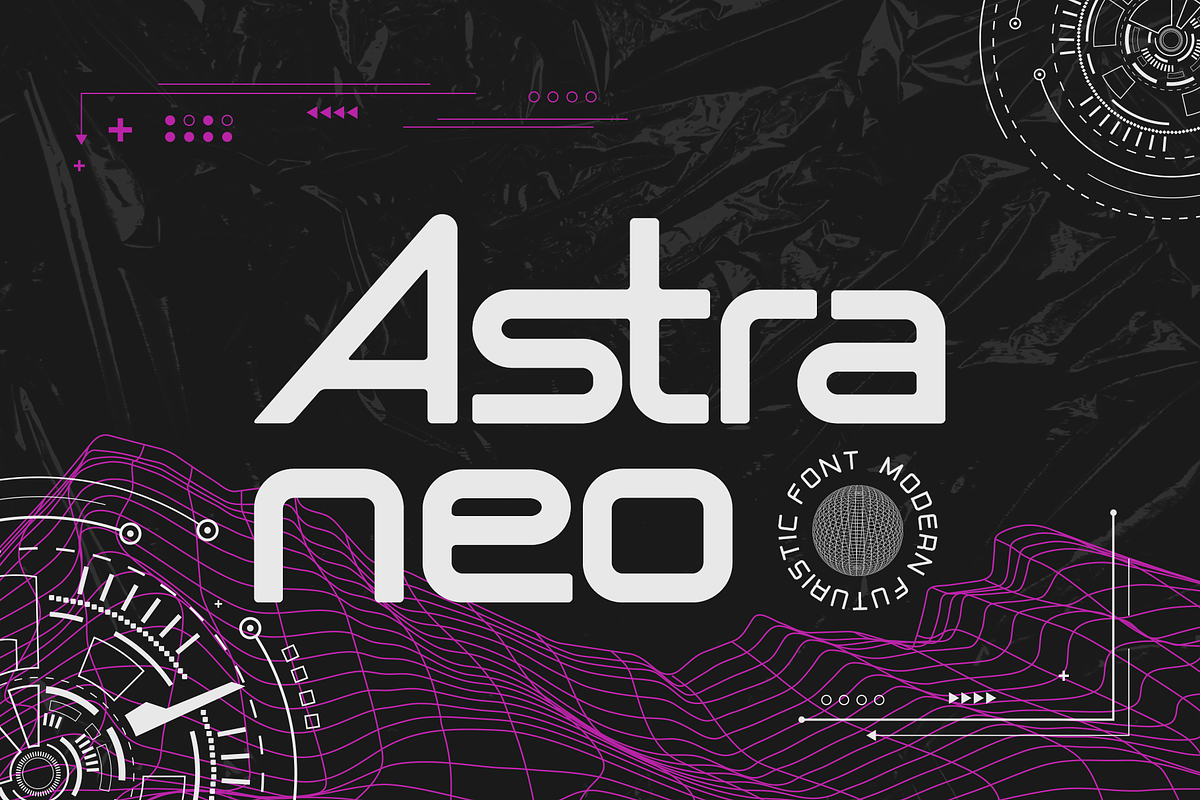 Astraneo - Modern Futuristic Font, a Sans Serif Font by overlaytemplates (Photo 1 of 5)