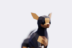 Low Poly Chihuahua Dog