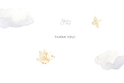 HOT AIR BALLOON clipart. Watercolor, an Animal Illustration by OlliArtDesign (Thumbnail 5 of 5)