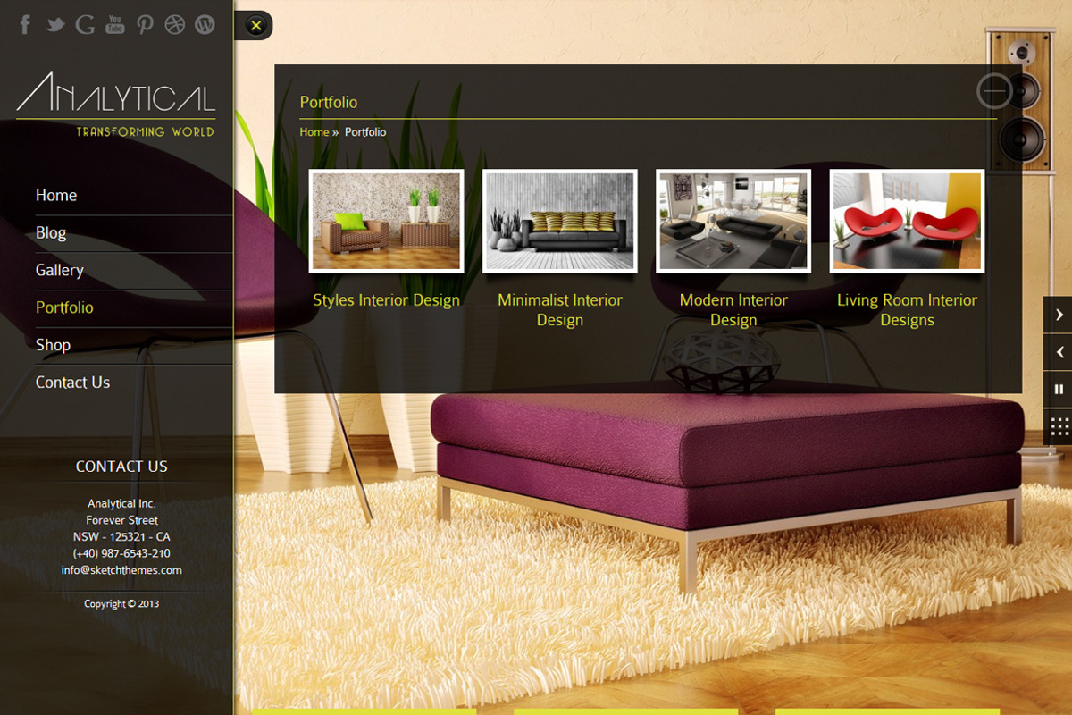 Analytical WordPress Theme, a WordPress Template by SketchThemes (Photo 4 of 5)