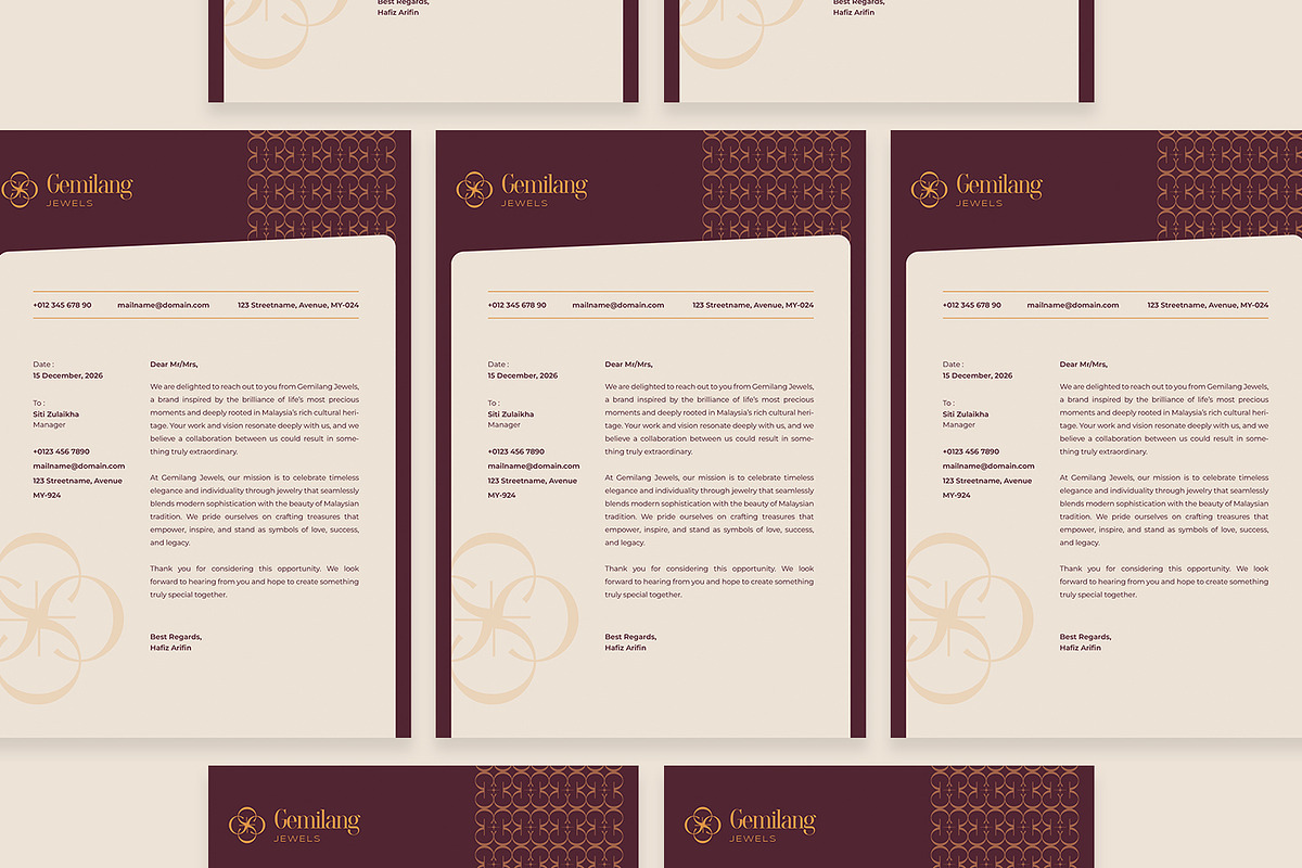 Jewelerose - Letterhead Template, a Print Template by Fannan Studio (Photo 2 of 3)