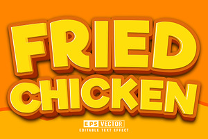 Fried Chicken Vector 3d Editable