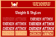 Chicken Attack font, a Font by weknow (Thumbnail 7 of 8)