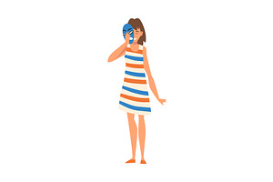 Woman Covering Her Face with Anger, a Person Illustration by TopVectors