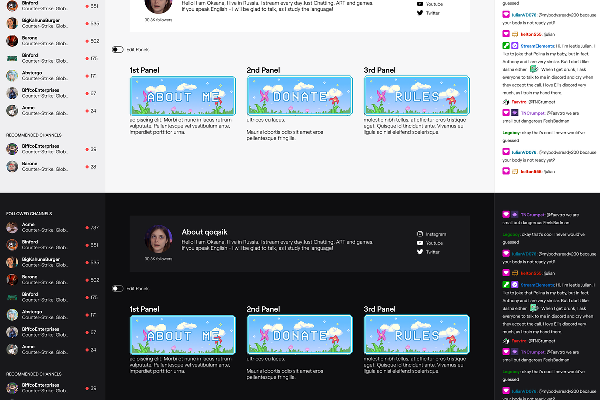 74x Sky Pixel Panels for Twitch, an Illustration by Custom Fonts & Patterns (Photo 2 of 7)