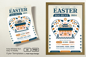 Easter Egg Hunt Flyer Template, a Flyer Template by Hole Hope Design