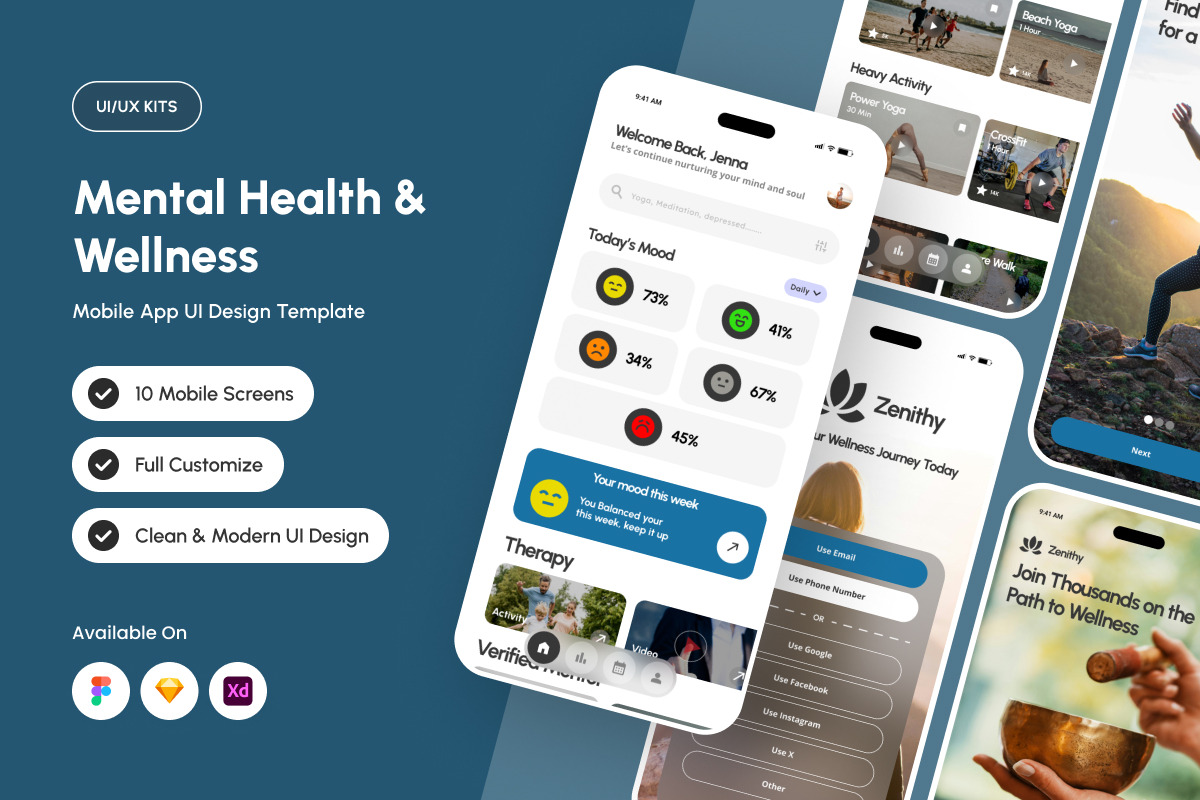 Zenithy - Calm Mind App UI Kit