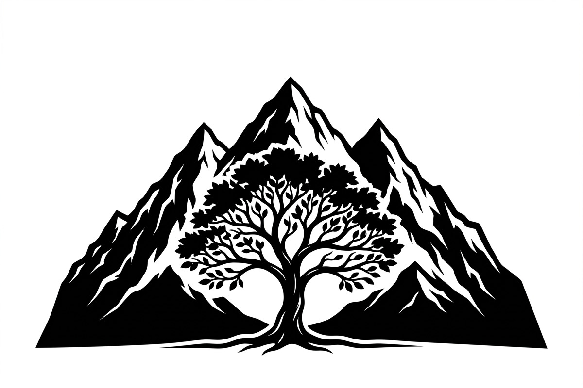 50 Sacred Mountain Tree Silhouette, an Empty State Illustration by Amazin_art (Photo 11 of 37)