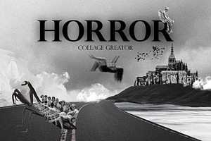 Horror Collage. Halloween Collection