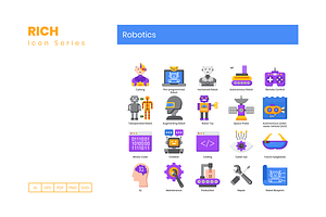 80 Robotics Icons Rich