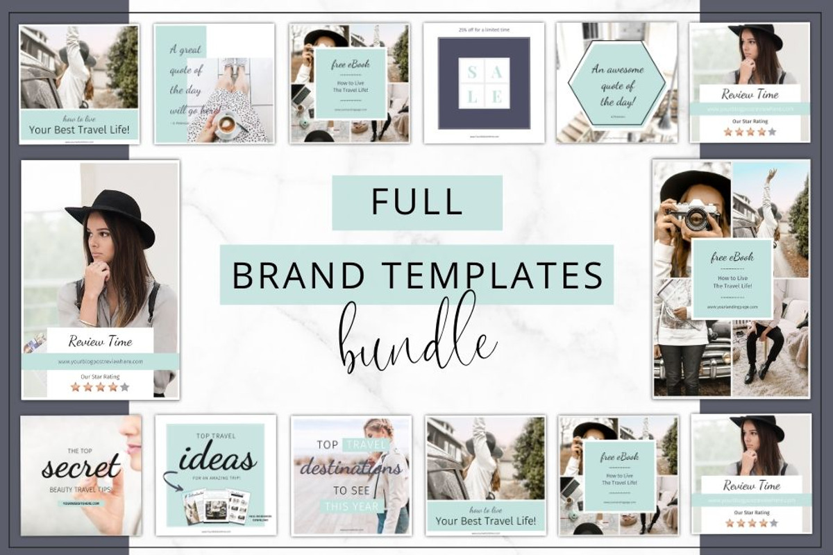 Branding Bundle | Canva Turquoise, a Social Media Template by Lady Boss Studio (Photo 1 of 5)