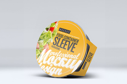 Food Container Sleeve Package Mockup, a Packaging Mockup by Xtrahive