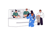 People pay at store checkout set, a Person Illustration by PaperTrident (Thumbnail 9 of 11)