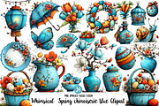Whimsical Spring chinoiserie blue, an Illustration by Designworld (Thumbnail 1 of 5)