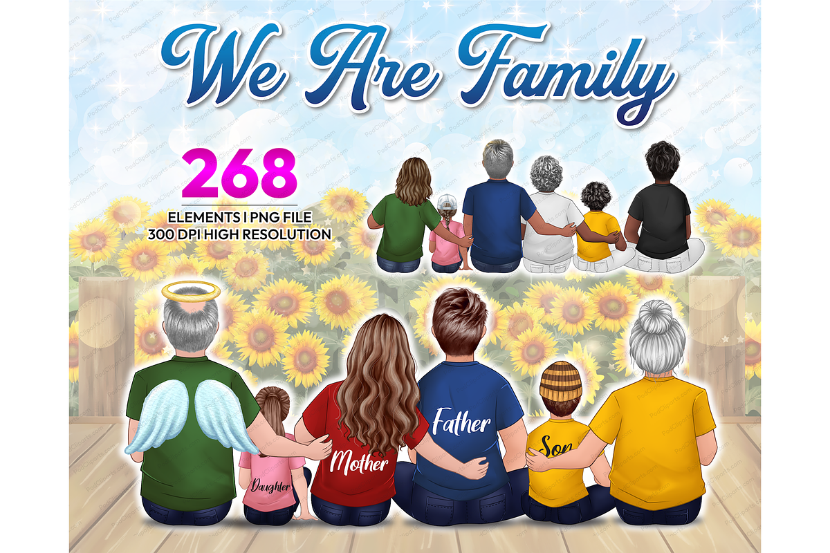 Family sitting Clipart PNG Custom, a Person Illustration by Podcliparts (Photo 1 of 10)
