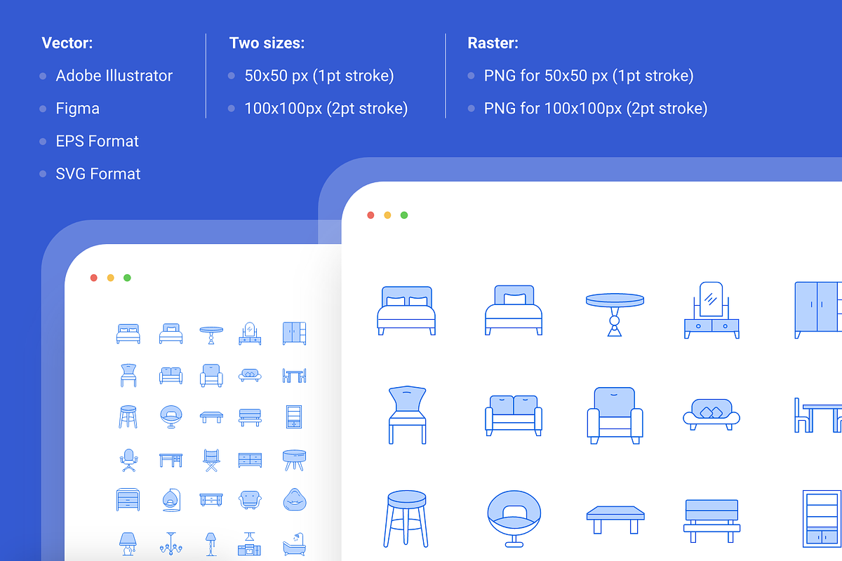 Furniture duotone icon pack, a Duotone Icon by Ragul Creates (Photo 2 of 3)