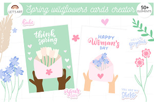 Spring Wildflowers Cards Creator