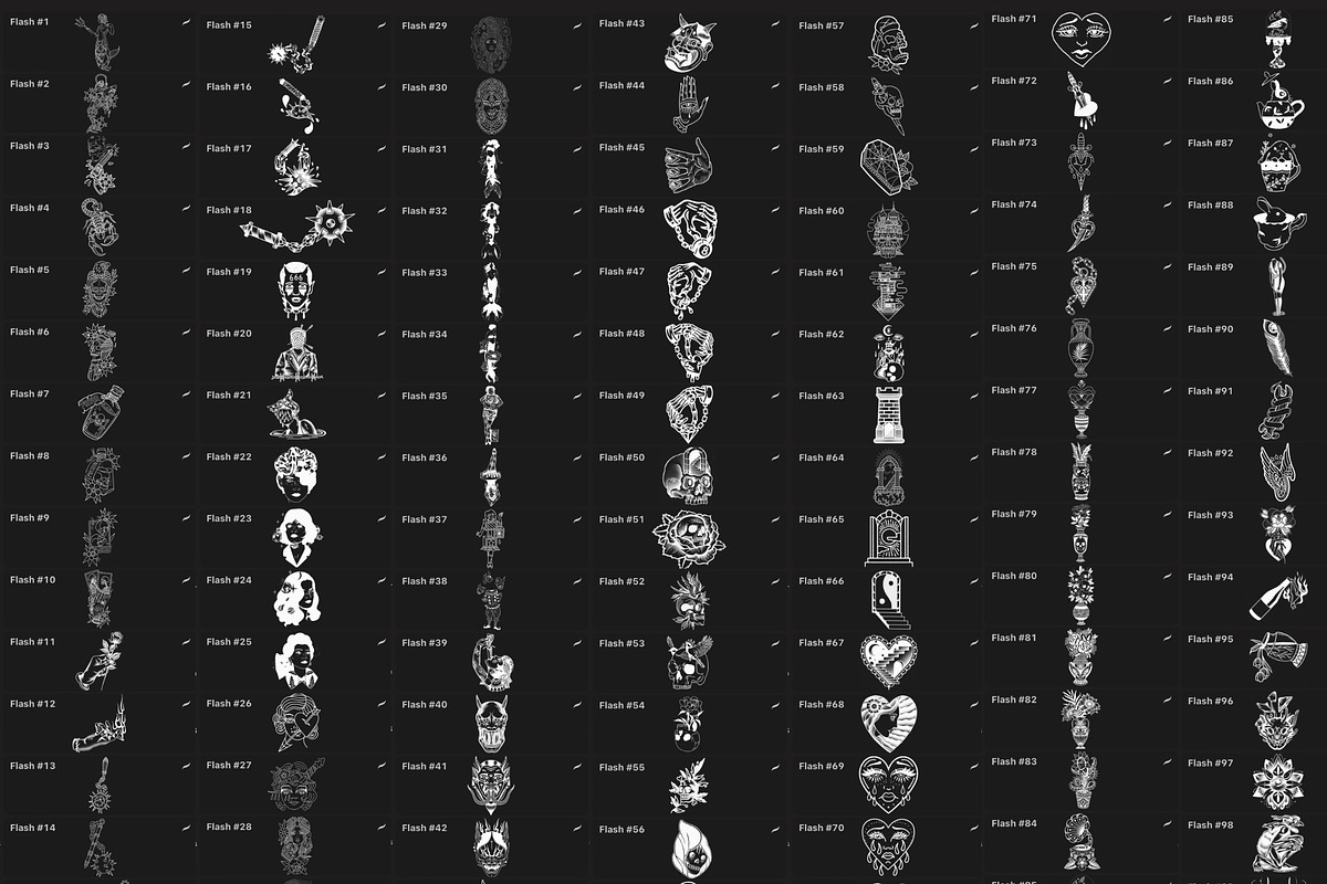 BUNDLE 1 - Tattoo Flash - Stamp Sets, a Brush Add-On by LA Studio Sthlm (Photo 10 of 17)